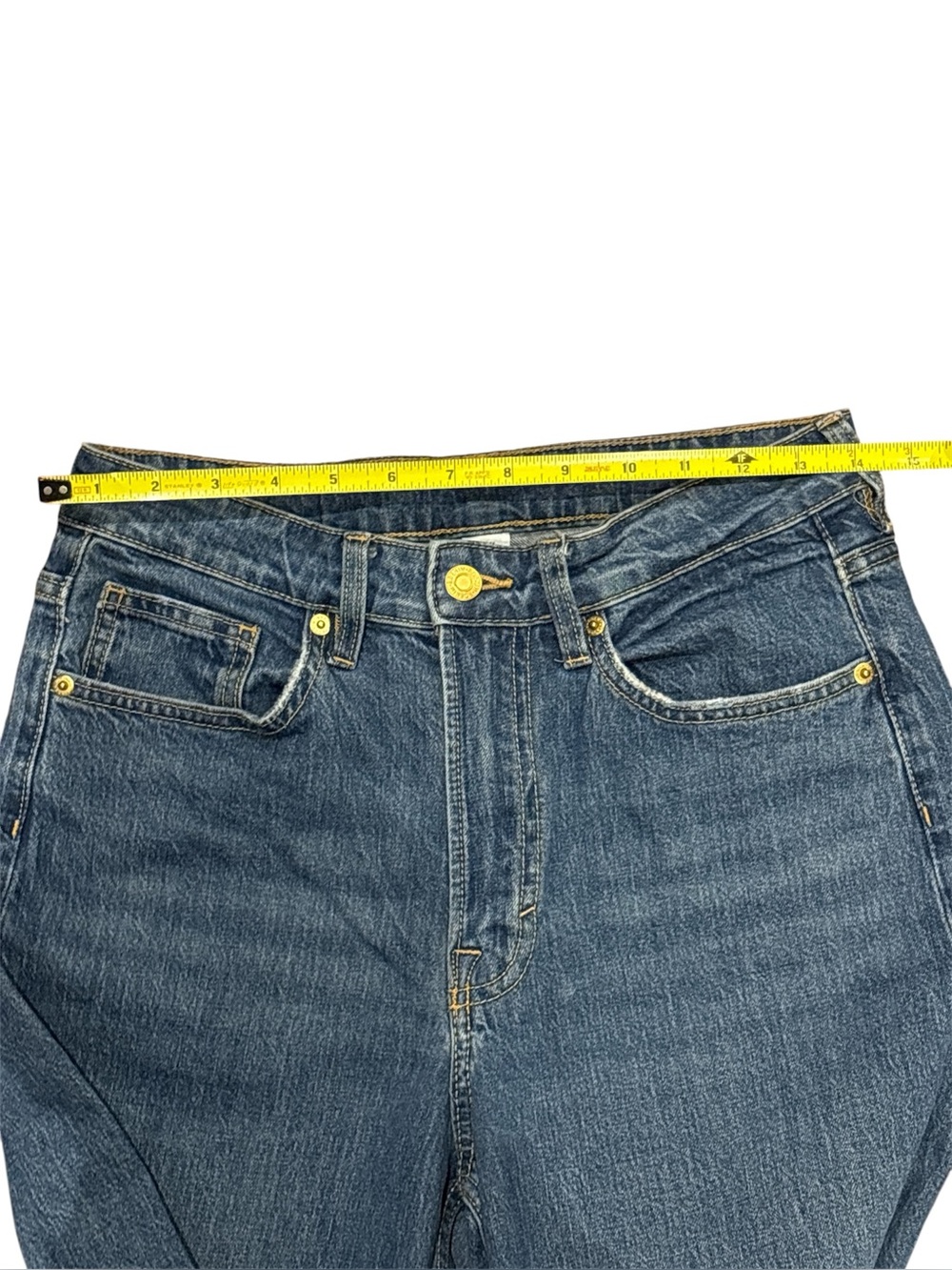 &Denim (By H&M) Wide Leg Cropped Blue Jeans, size 6 - Picture 6 of 7